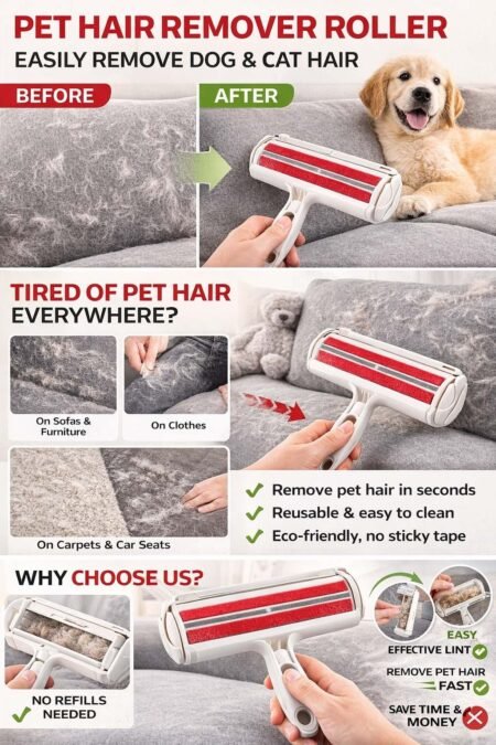 reusable dog hair remover roller for furniture